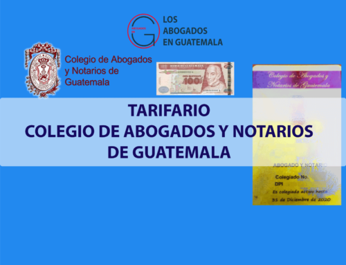 Tarifario Colegio de Abogados de Guatemala 2022